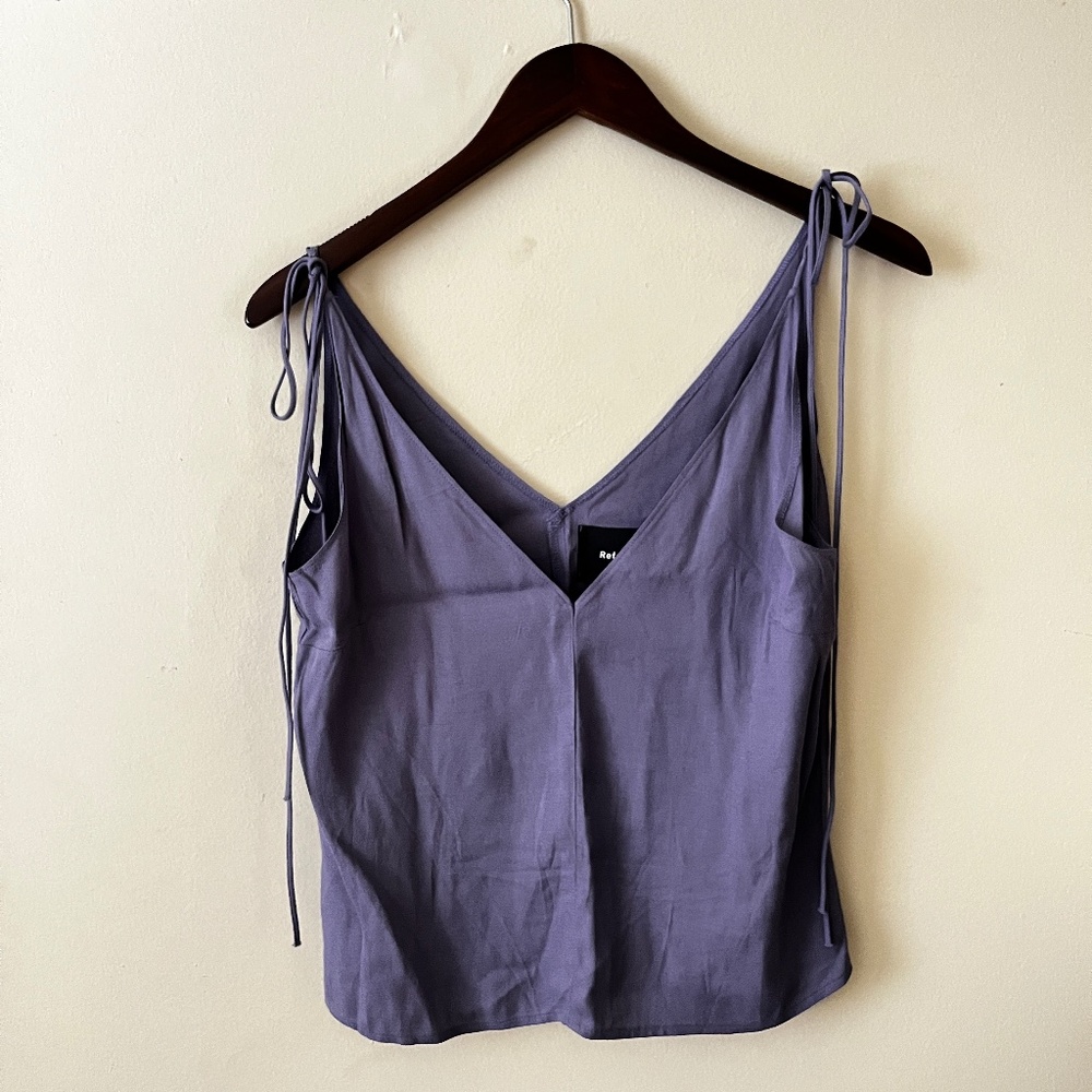 Reformation Purple Strap Top in M